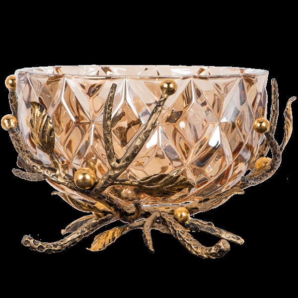 Фруктовница-конфетница Весна Кристалл Бронза Bo59004_3981