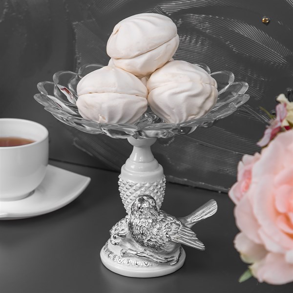 Фруктовница-конфетница Птичка Терра сонг Сильвер Bo52129_4179