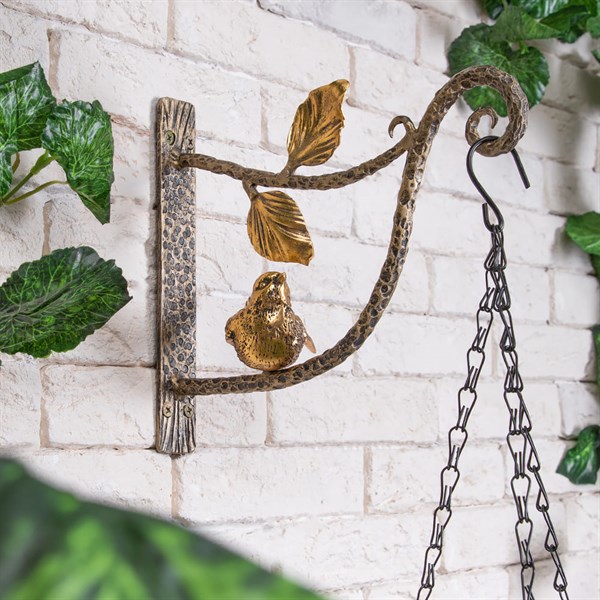 Кронштейн для цветов Птичка Терра Ливз Бронза Bo79031_3238