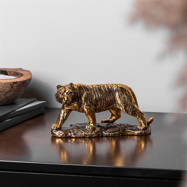 Крадущийся тигр (скульптура) Бронза Bo22680_3392