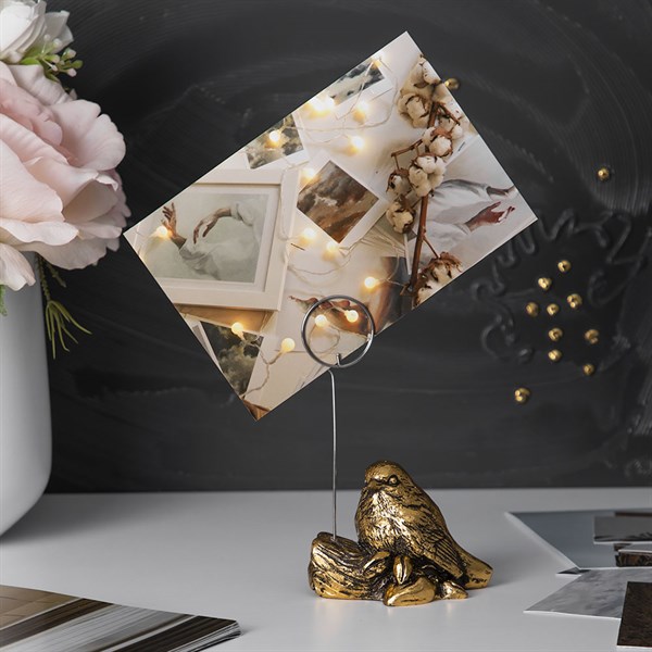 Статуэтка Птичка Зарничка с держателем Бронза Bo22693_4032