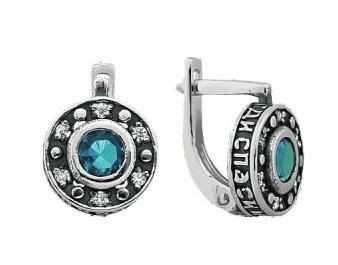 Серьги серебряные с фианитами 3.34 гр. 228969