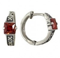 Серьги серебряные с фианитами 3.01 гр. 228974