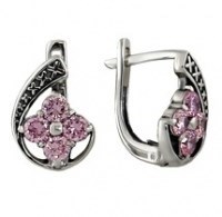 Серьги серебряные с фианитами 2.74 гр. 228978