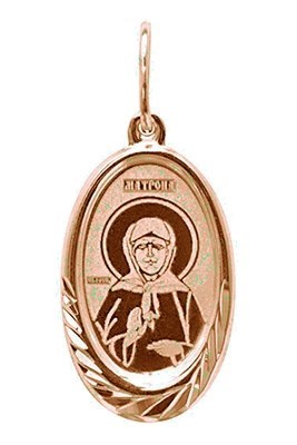 Образок позолоченный (красн.) Матрона Московская 1.3 гр. 228012