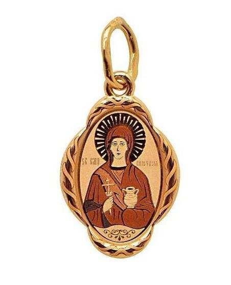 Образок позолоченный (красн.) Великомученица Анастасия 1 гр. 228065 - фото 7763