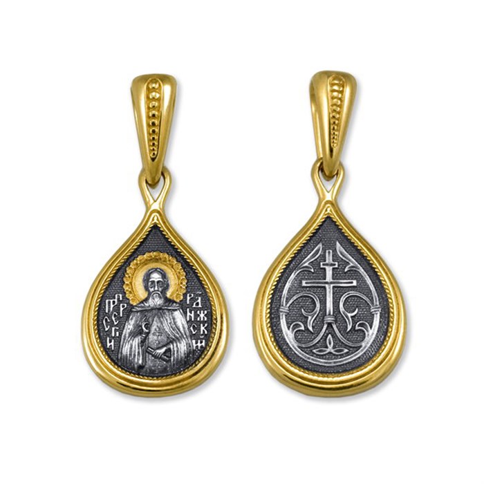 Образок «Святой Преподобный Сергий Радонежский. Процветший крест» Fil8.07-122