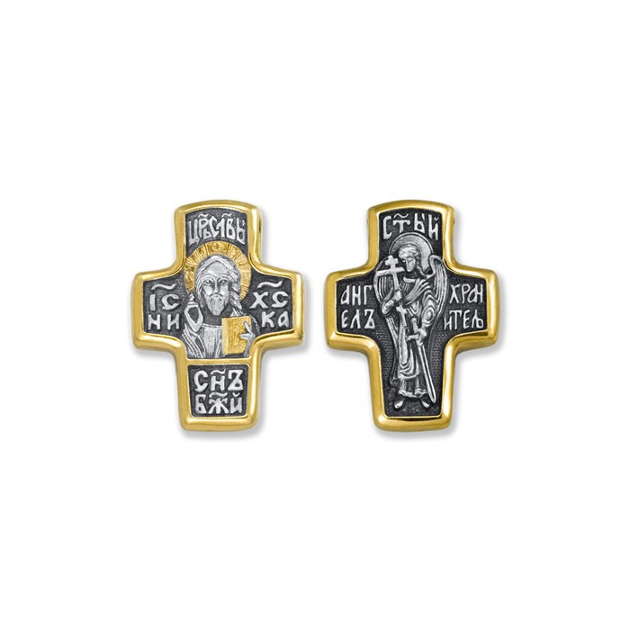 Нательный крест «Господь Вседержитель. Ангел Хранитель» Fil8.05-123