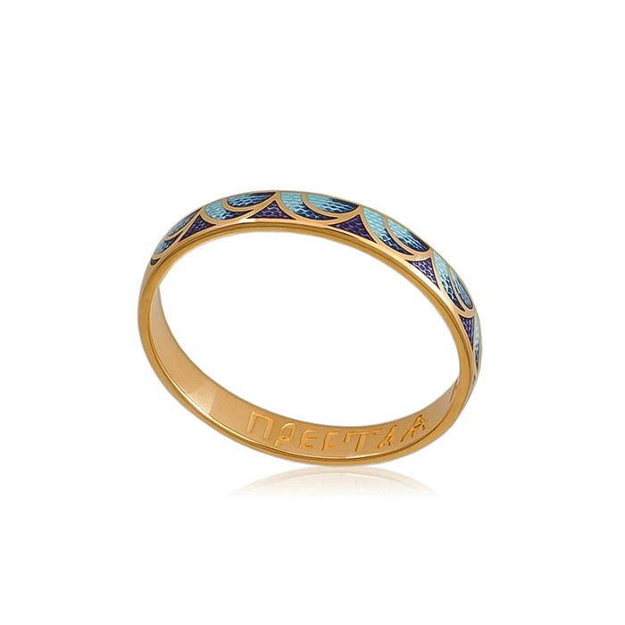Кольцо из серебра «Седмица» (золочение), фиолетовая Fil6.32з-154 - фото 78550