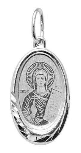 Образок серебряный Святая мученица Дарья 1.28 гр. 228112 - фото 7857