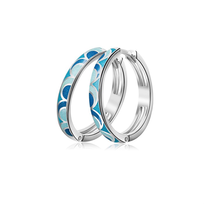 Серьги серебряные «Седмица», сине-голубые Fil3.32-322 - фото 79003