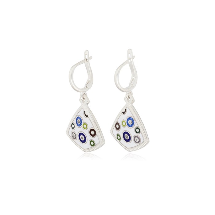 Cеребряные серьги-подвески «Пуговки» Fil31.143p-405