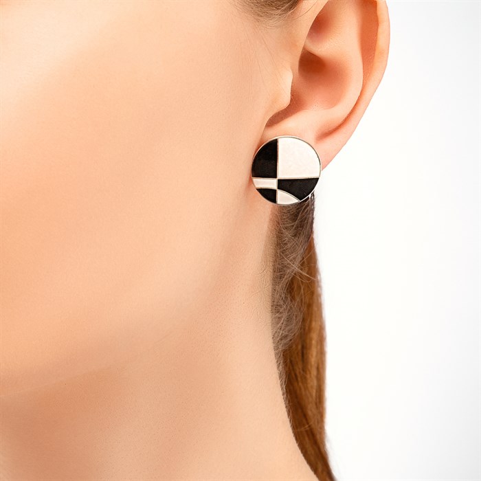 Пусеты из серебра «B&W» Fil31.347.1п-413