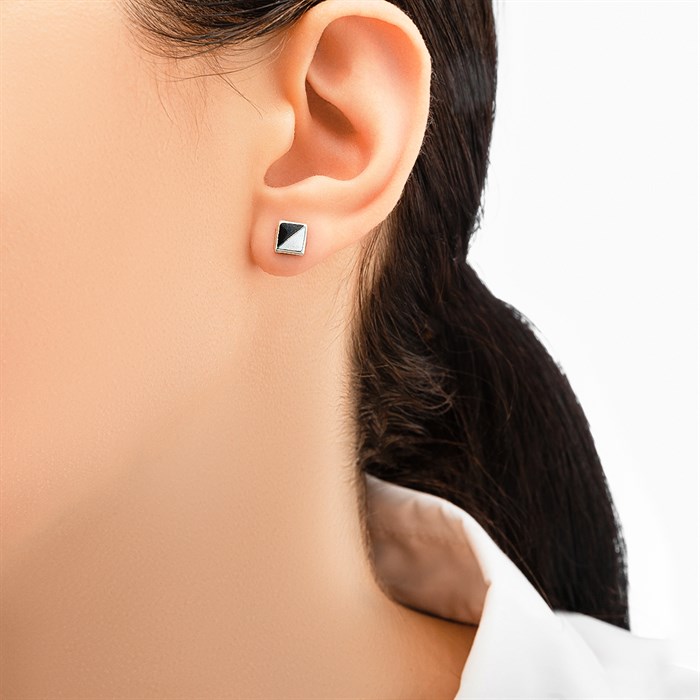 Пусета из серебра «B&W», горячая эмаль Fil31.405.1п-415