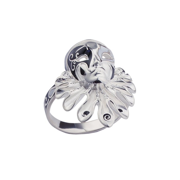 Кольцо из серебра «Маска Пьеро» Fil61.287-482