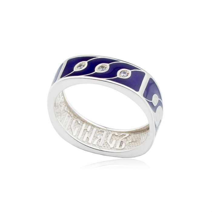 Кольцо из серебра «Муссон», синяя Fil61.246к-486