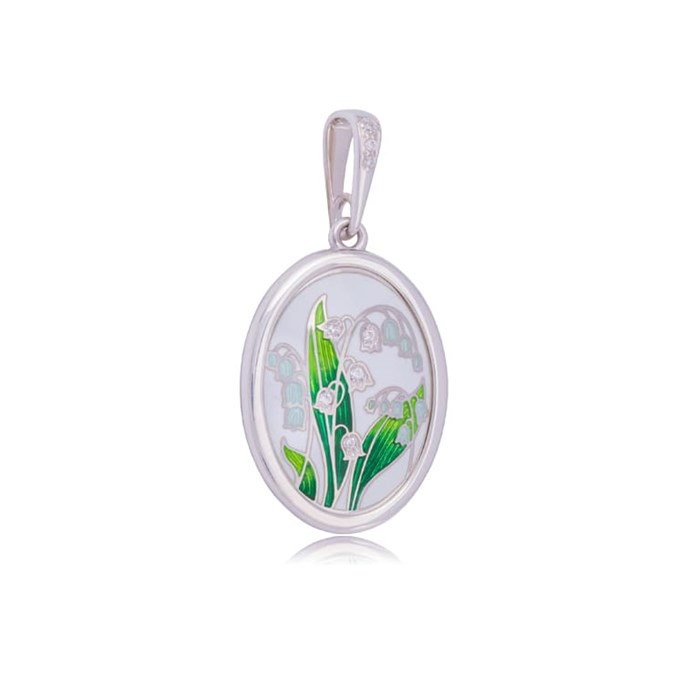 Подвеска с фианитами из серебра «Ландыши», белая Fil71.131-582