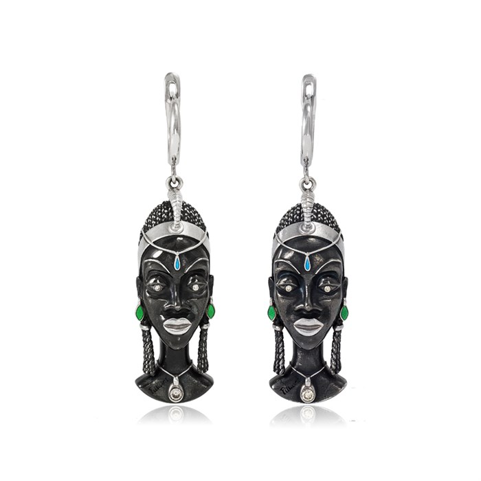 Серебряные серьги «Африканская маска Куайя» Fil31.280-603