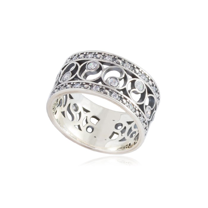 Кольцо из серебра «Фэншуй» с фианитами Fil61.239-628