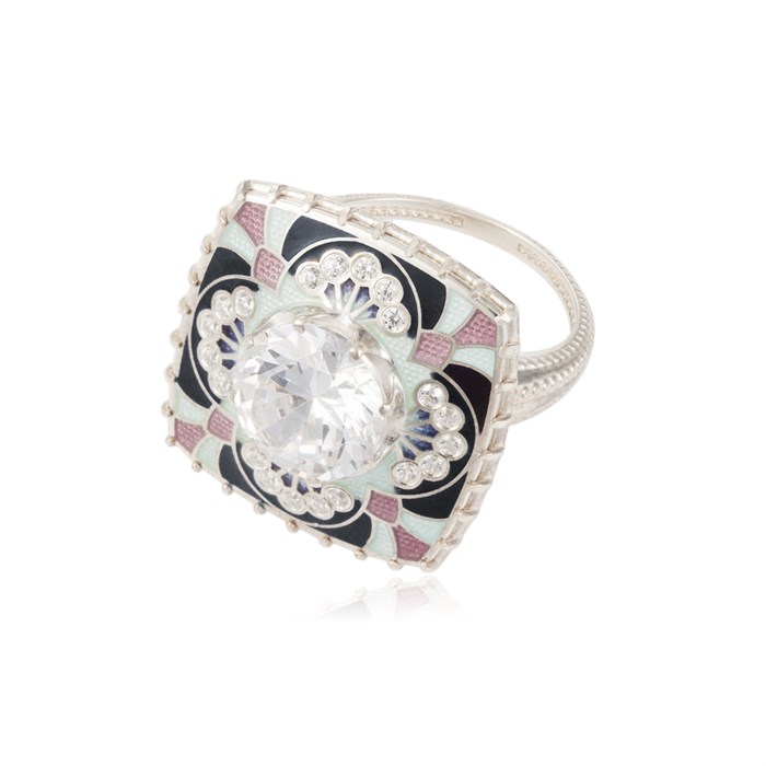 Перстень «Сады Семирамиды», розовый с фианитами Fil6.99.1-661