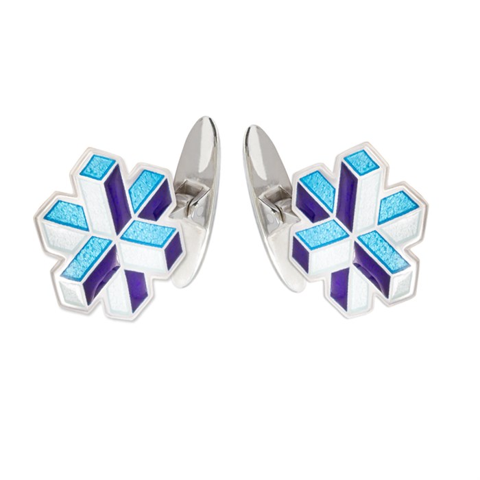 Серебряные запонки «Астра» Fil21.236-668