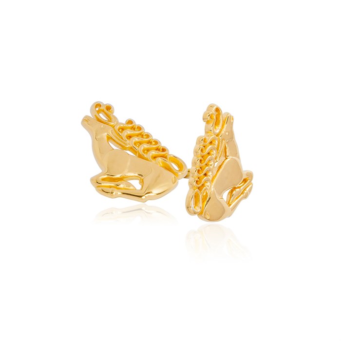 Пусеты из серебра «Олени» Fil31.223з-756