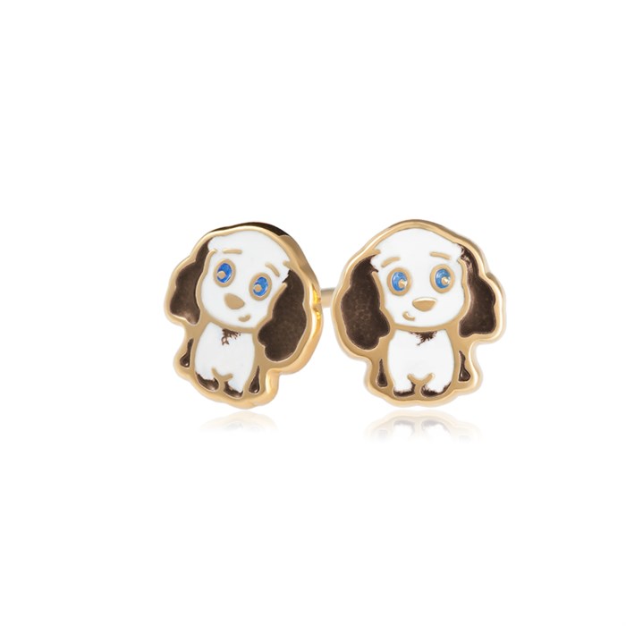 Пусеты из серебра «Кинг Чарльз» (золочение) Fil31.218з-770