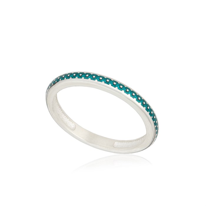 Кольцо из серебра «Принцесса на горошине», морская волна Fil61.154-774