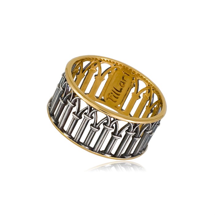 Кольцо из серебра «Петербург. Зимняя канавка» (золочение) Fil6.71з-867