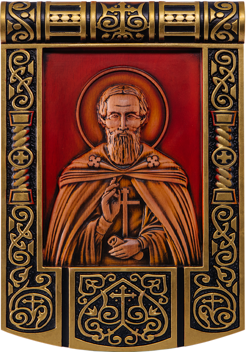 Резная икона "Сергий Радонежский " RM100024 - фото 81199