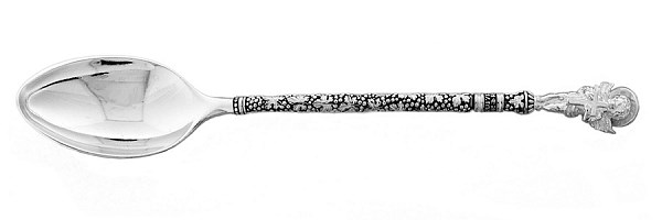 Ложка из серебра, Чернение (оксидирование) , Санкт-Петербург, 14.40 гр. ПР.Л.00015 - фото 81438