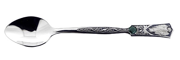 Ложка из серебра с фианитами, Ангел-Хранитель, Харизма, 15.82 гр. ПР.Л.00009 - фото 81444