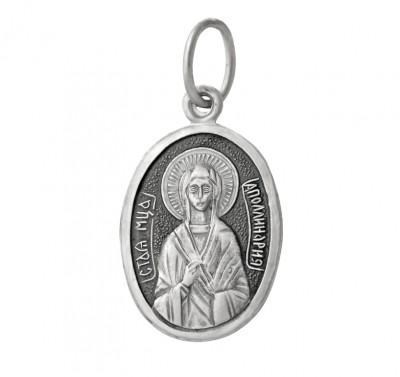 Образок серебряный Преподобная Аполлинария 1.34 гр. 228277