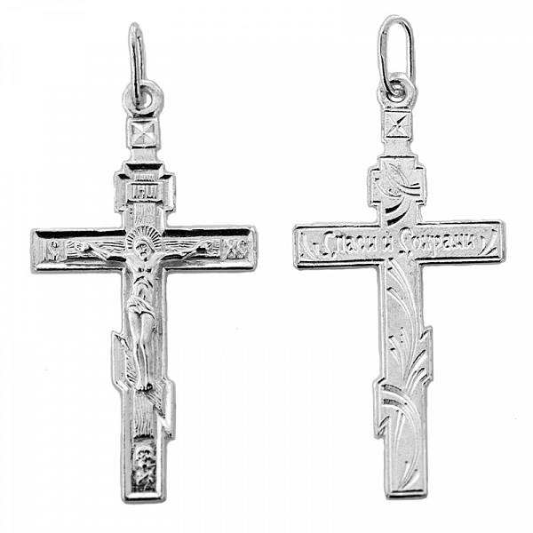 Крест серебрянный, с корундами, Эпифания, 2.17 гр. ПР.К.000140