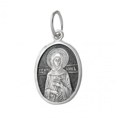 Образок серебряный Святая мученица Ника 1.29 гр. 228335