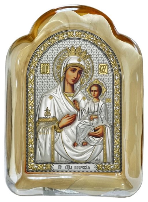 Икона Иверская Божия Матерь на стекле позолота 53228 - фото 83029