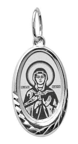 Образок серебряный Святая мученица Валерия 0.93 гр. 228379