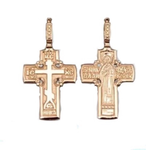 Крест золотой, с алмазной и лазерной огранкой. Вес  2,86 гр. MG103