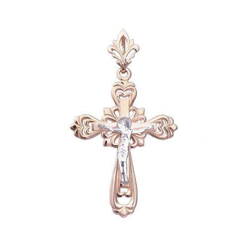 Крест золотой, с алмазной и лазерной огранкой. Вес  2,26 гр. MG107