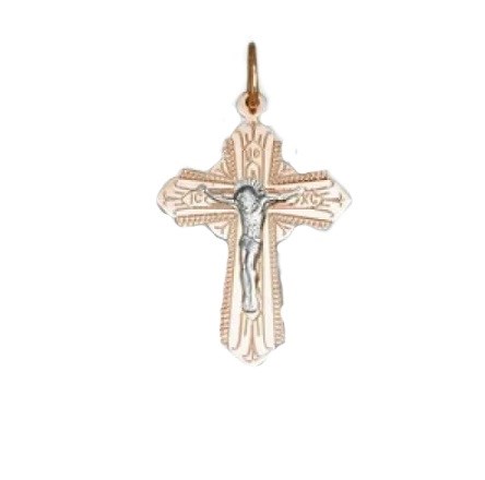 Крест золотой, с алмазной и лазерной огранкой. Вес  1,44 гр. MG110