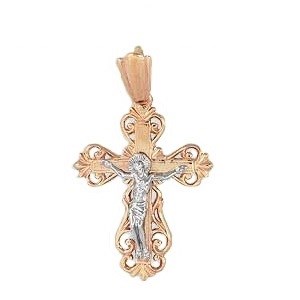 Крест золотой, с алмазной и лазерной огранкой. Вес  1,86 гр. MG116