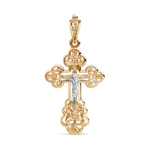 Крест золотой, с алмазной и лазерной огранкой. Вес  1,83 гр. MG121