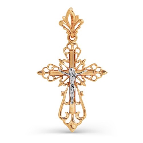 Крест золотой, с алмазной и лазерной огранкой. Вес  1,63 гр. MG122