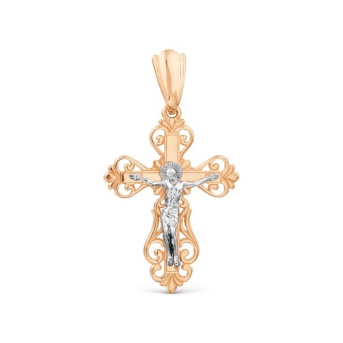 Крест золотой, с алмазной и лазерной огранкой. Вес  1,9 гр. MG123