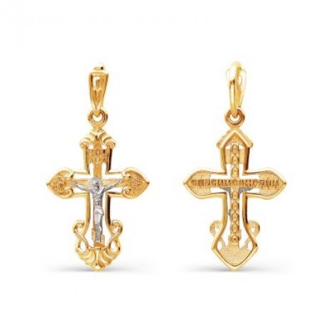 Крест золотой, с алмазной и лазерной огранкой. Вес  1,7 гр. MG134