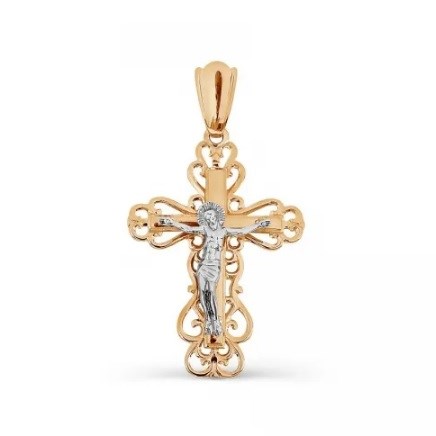 Крест золотой, с алмазной и лазерной огранкой. Вес  2,04 гр. MG146