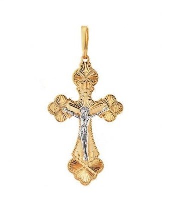 Крест золотой, с алмазной и лазерной огранкой. Вес  3,38 гр. MG176