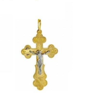 Крест золотой, с алмазной и лазерной огранкой. Вес  2,09 гр. MG178