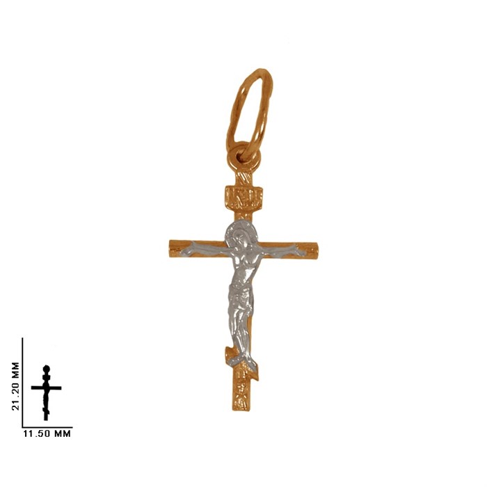 Крест золотой, с алмазной и лазерной огранкой. Вес  1,02 гр. MG193