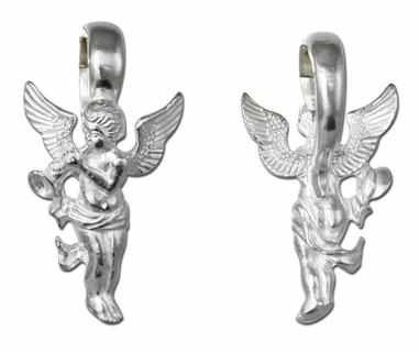 Образок серебряный черненый Ангел 0.47 гр. 228446